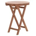 ΤΡΑΠΕΖΙ ΣΚΗΝΟΘΕΤΗ ΣΤΡΟΓΓΥΛΟ HEIDEL HM18120 ΞΥΛΟ TEAK--ΦΥΣΙΚΟ Φ60x75Υεκ.