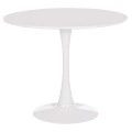 ΤΡΑΠΕΖΙ ΣΤΡΟΓΓΥΛΟ BROLIN HM18141.01 MDF TOP-ΒΑΣΗ ΜΕΤΑΛΛΙΚΗ--ΛΕΥΚΟ Φ90x73Υεκ