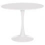 ΤΡΑΠΕΖΙ ΣΤΡΟΓΓΥΛΟ BROLIN HM18141.01 MDF TOP-ΒΑΣΗ ΜΕΤΑΛΛΙΚΗ--ΛΕΥΚΟ Φ90x73Υεκ