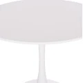 ΤΡΑΠΕΖΙ ΣΤΡΟΓΓΥΛΟ BROLIN HM18141.01 MDF TOP-ΒΑΣΗ ΜΕΤΑΛΛΙΚΗ--ΛΕΥΚΟ Φ90x73Υεκ