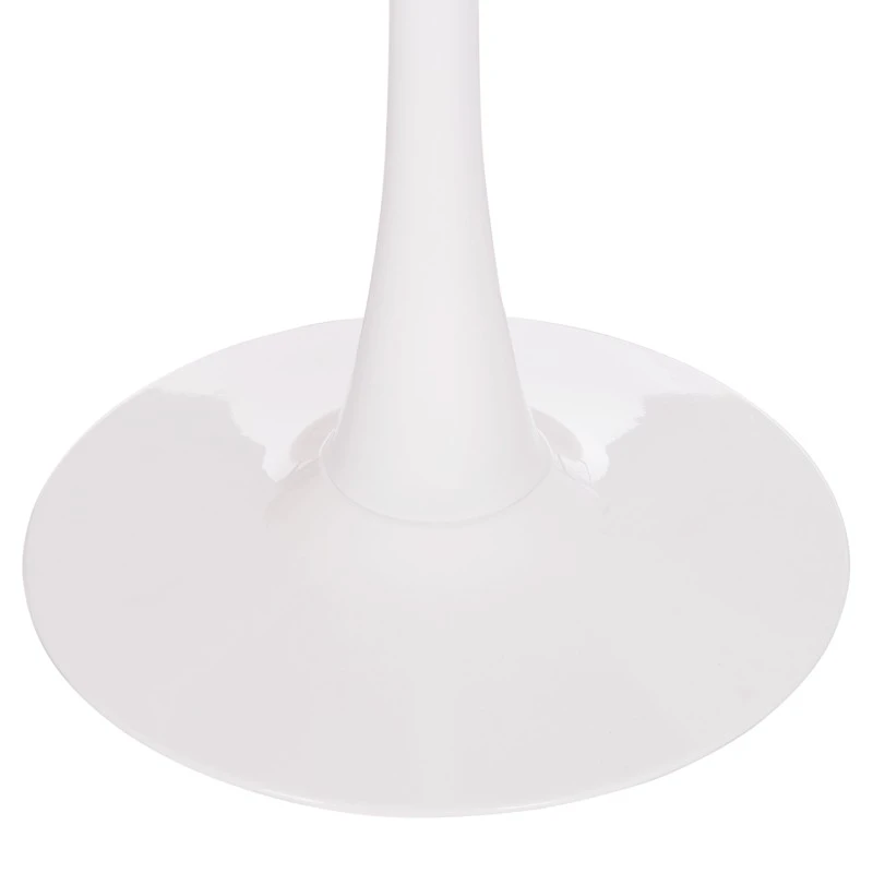 ΤΡΑΠΕΖΙ ΣΤΡΟΓΓΥΛΟ BROLIN HM18141.01 MDF TOP-ΒΑΣΗ ΜΕΤΑΛΛΙΚΗ--ΛΕΥΚΟ Φ90x73Υεκ
