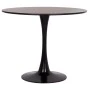 ΤΡΑΠΕΖΙ ΣΤΡΟΓΓΥΛΟ BROLIN HM18141.02 MDF TOP-ΒΑΣΗ ΜΕΤΑΛΛΙΚΗ--ΜΑΥΡΟ Φ90x73Υεκ