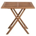 ΤΡΑΠΕΖΙ ΤΕΤΡΑΓΩΝΟ KENDALL ΠΤΥΣΣΟΜΕΝΟ HM9544 TEAK ΣΕ ΦΥΣΙΚΟ ΧΡΩΜΑ 80x80x75Yεκ.