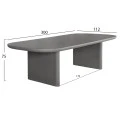 ΤΡΑΠΕΖΙ ΤΡΑΠΕΖΑΡΙΑΣ FIBER CEMENT AZAMI HM6601.01 ΓΚΡΙ 300x112x75Υεκ.