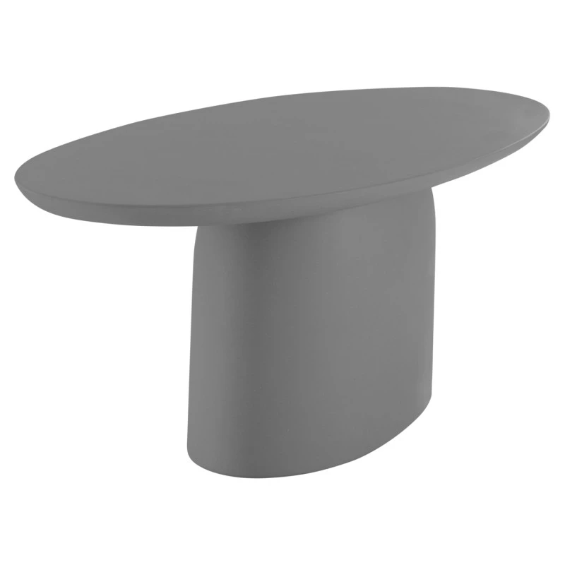 ΤΡΑΠΕΖΙ ΤΡΑΠΕΖΑΡΙΑΣ FIBER CEMENT ΟΒΑΛ BRECCAN HM6577.01 ΓΚΡΙ 240x100x75Υεκ.