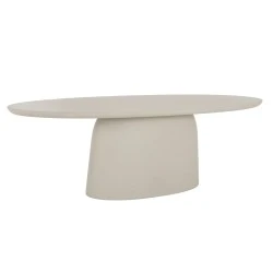 ΤΡΑΠΕΖΙ ΤΡΑΠΕΖΑΡΙΑΣ FIBER CEMENT ΟΒΑΛ BRECCAN HM6578.02 ΜΠΕΖ 160x100x75Υεκ