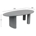 ΤΡΑΠΕΖΙ ΤΡΑΠΕΖΑΡΙΑΣ FIBER CEMENT ΟΒΑΛ VOLPE HM6599.01 ΓΚΡΙ 240x100x75Υεκ