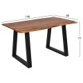 ΤΡΑΠΕΖΙ ΤΡΑΠΕΖΑΡΙΑΣ MONTANA SLIM HM8163.11 ΞΥΛΟ ΑΚΑΚΙΑΣ ΣΕ ΦΥΣΙΚΟ 140x80x77Υ