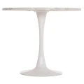 ΤΡΑΠΕΖΙ ΤΡΑΠΕΖΑΡΙΑΣ ROLLO HM9421.11 ΣΤΡΟΓΓΥΛΟ WHITE MARBLE Φ90x74Υεκ.