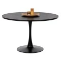 ΤΡΑΠΕΖΙ ΤΡΑΠΕΖΑΡΙΑΣ ROLLO HM9422.02 ΣΤΡΟΓΓΥΛΟ BLACK MARBLE Φ120x74Yεκ.