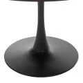 ΤΡΑΠΕΖΙ ΤΡΑΠΕΖΑΡΙΑΣ ROLLO HM9422.12 ΣΤΡΟΓΓΥΛΟ BLACK MARBLE Φ120x74Yεκ.