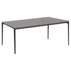 ΤΡΑΠΕΖΙ ΤΡΑΠΕΖΑΡΙΑΣ STAD HM6557.01 ΓΚΡΙ ΑΛΟΥΜΙΝΙΟ & SINTERED STONE TOP 180x90x74Υεκ