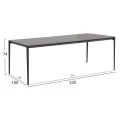 ΤΡΑΠΕΖΙ ΤΡΑΠΕΖΑΡΙΑΣ STAD HM6558.01 ΓΚΡΙ ΑΛΟΥΜΙΝΙΟ & SINTERED STONE TOP 220x100x74Υεκ