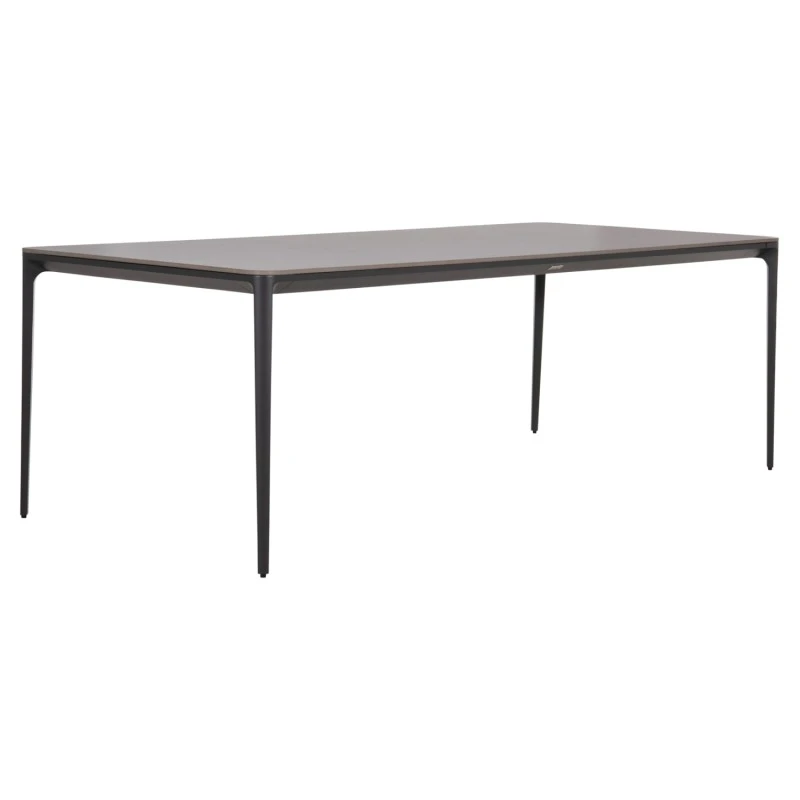 ΤΡΑΠΕΖΙ ΤΡΑΠΕΖΑΡΙΑΣ STAD HM6558.01 ΓΚΡΙ ΑΛΟΥΜΙΝΙΟ & SINTERED STONE TOP 220x100x74Υεκ