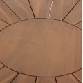 ΤΡΑΠΕΖΙ ΤΡΑΠΕΖΑΡΙΑΣ ΣΤΡΟΓΓΥΛΟ CORTEN HM6443 ΞΥΛΟ ΑΚΑΚΙΑΣ ΣΕ ΦΥΣΙΚΟ Φ140x76Υεκ.