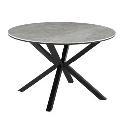 ΤΡΑΠΕΖΙ ΤΡΑΠΕΖΑΡΙΑΣ ΣΤΡΟΓΓΥΛΟ ERAGON HM18460.03 SINT. STONE ΣΕ ΓΚΡΙ ΜΑΡΜΑΡΟ Φ120x75Υεκ