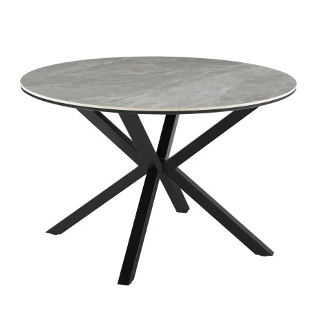 ΤΡΑΠΕΖΙ ΤΡΑΠΕΖΑΡΙΑΣ ΣΤΡΟΓΓΥΛΟ ERAGON HM18460.03 SINT. STONE ΣΕ ΓΚΡΙ ΜΑΡΜΑΡΟ Φ120x75Υεκ