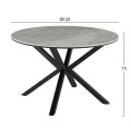 ΤΡΑΠΕΖΙ ΤΡΑΠΕΖΑΡΙΑΣ ΣΤΡΟΓΓΥΛΟ ERAGON HM18460.03 SINT. STONE ΣΕ ΓΚΡΙ ΜΑΡΜΑΡΟ Φ120x75Υεκ