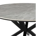 ΤΡΑΠΕΖΙ ΤΡΑΠΕΖΑΡΙΑΣ ΣΤΡΟΓΓΥΛΟ ERAGON HM18460.03 SINT. STONE ΣΕ ΓΚΡΙ ΜΑΡΜΑΡΟ Φ120x75Υεκ