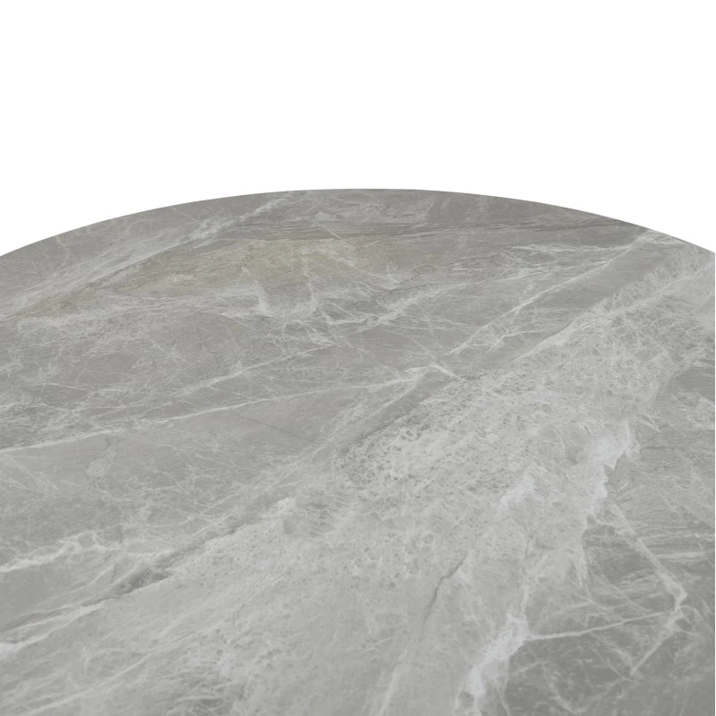 ΤΡΑΠΕΖΙ ΤΡΑΠΕΖΑΡΙΑΣ ΣΤΡΟΓΓΥΛΟ ERAGON HM18460.03 SINT. STONE ΣΕ ΓΚΡΙ ΜΑΡΜΑΡΟ Φ120x75Υεκ