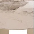 ΤΡΑΠΕΖΙ ΤΡΑΠΕΖΑΡΙΑΣ ΣΤΡΟΓΓΥΛΟ SEDAR HM18326 ΚΕΡΑΜΙΚΟ TOP--ΚΡΕΜ ΜΕΤΑΛ.ΠΟΔΙΑ Φ120x78Υ