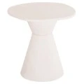 ΤΡΑΠΕΖΙ ΤΡΑΠΕΖΑΡΙΑΣ ΣΤΡΟΓΓΥΛΟ ΣΕΙΡΑ SANTORINI HM18055 MDF ΥΠΟΛΕΥΚΟ ΧΡΩΜΑ Φ77x76Υεκ.
