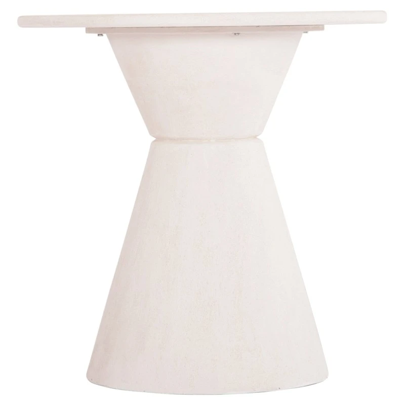 ΤΡΑΠΕΖΙ ΤΡΑΠΕΖΑΡΙΑΣ ΣΤΡΟΓΓΥΛΟ ΣΕΙΡΑ SANTORINI HM18055 MDF ΥΠΟΛΕΥΚΟ ΧΡΩΜΑ Φ77x76Υεκ.