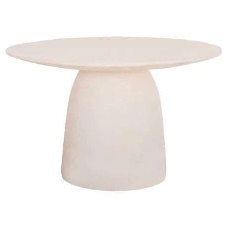 ΤΡΑΠΕΖΙ ΤΡΑΠΕΖΑΡΙΑΣ ΣΤΡΟΓΓΥΛΟ SEPPO HM18154.02 FIBER CEMENT ΛΕΥΚΟ--Φ119,5x75,5Υεκ.