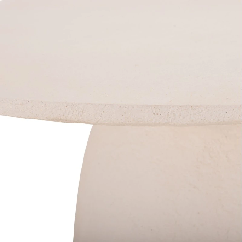 ΤΡΑΠΕΖΙ ΤΡΑΠΕΖΑΡΙΑΣ ΣΤΡΟΓΓΥΛΟ SEPPO HM18154.02 FIBER CEMENT ΛΕΥΚΟ--Φ119,5x75,5Υεκ.
