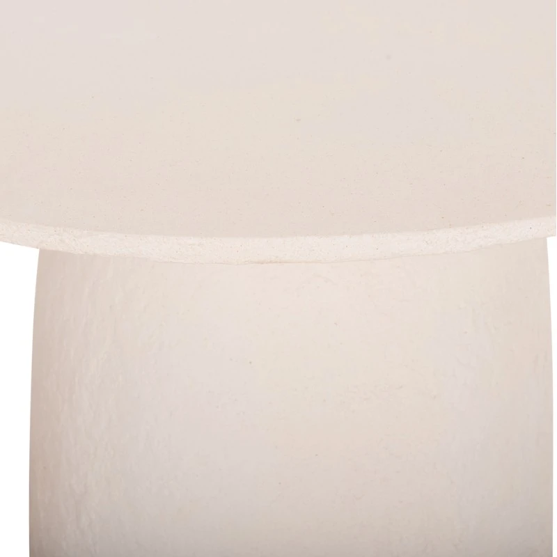 ΤΡΑΠΕΖΙ ΤΡΑΠΕΖΑΡΙΑΣ ΣΤΡΟΓΓΥΛΟ SEPPO HM18154.02 FIBER CEMENT ΛΕΥΚΟ--Φ119,5x75,5Υεκ.