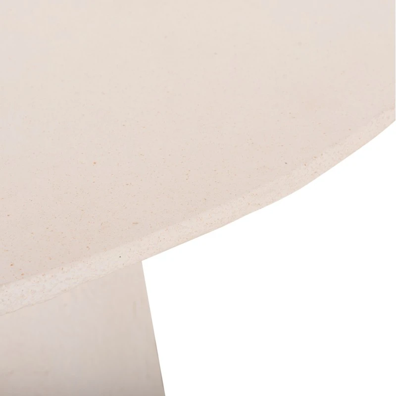 ΤΡΑΠΕΖΙ ΤΡΑΠΕΖΑΡΙΑΣ ΣΤΡΟΓΓΥΛΟ SEPPO HM18154.02 FIBER CEMENT ΛΕΥΚΟ--Φ119,5x75,5Υεκ.