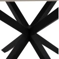 ΤΡΑΠΕΖΙ ΤΡΑΠΕΖΑΡΙΑΣ ΣΤΡΟΓΓΥΛΟ SYNTEC HM9309.02 SINTERED STONE ΛΕΥΚΟ ΜΕΤΑΛ.ΠΟΔΙΑ Φ115x75Y εκ.