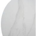 ΤΡΑΠΕΖΙ ΤΡΑΠΕΖΑΡΙΑΣ ΣΤΡΟΓΓΥΛΟ SYNTEC HM9309.02 SINTERED STONE ΛΕΥΚΟ ΜΕΤΑΛ.ΠΟΔΙΑ Φ115x75Y εκ.