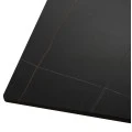 ΤΡΑΠΕΖΙ ΤΡΑΠΕΖΑΡΙΑΣ SYNTEC HM9308.01 SINTERED STONE ΜΑΥΡΟ ΜΕΤΑΛΛΙΚΑ ΠΟΔΙΑ 160x90x75Y εκ.