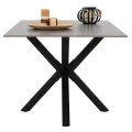 ΤΡΑΠΕΖΙ ΤΡΑΠΕΖΑΡΙΑΣ SYNTEC HM9308.03 SINTERED STONE ΓΚΡΙ ΜΕΤΑΛΛΙΚΑ ΠΟΔΙΑ 160x90x75Υεκ.