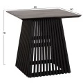 ΤΡΑΠΕΖΙ ΤΡΑΠΕΖΑΡΙΑΣ ΤΕΤΡΑΓΩΝΟ FRANTZ HM9458.02 MINDI ΞΥΛΟ ΜΑΥΡΟ 80x80x78Yεκ.