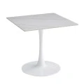 ΤΡΑΠΕΖΙ ΤΡΑΠΕΖΑΡΙΑΣ TETRAN HM18315.01 ΒΑΣΗ ΛΕΥΚΗ--SINTERED STONE SNOW WHITE 80x80x73Υεκ