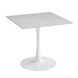 ΤΡΑΠΕΖΙ ΤΡΑΠΕΖΑΡΙΑΣ TETRAN HM18315.01 ΒΑΣΗ ΛΕΥΚΗ--SINTERED STONE SNOW WHITE 80x80x73Υεκ