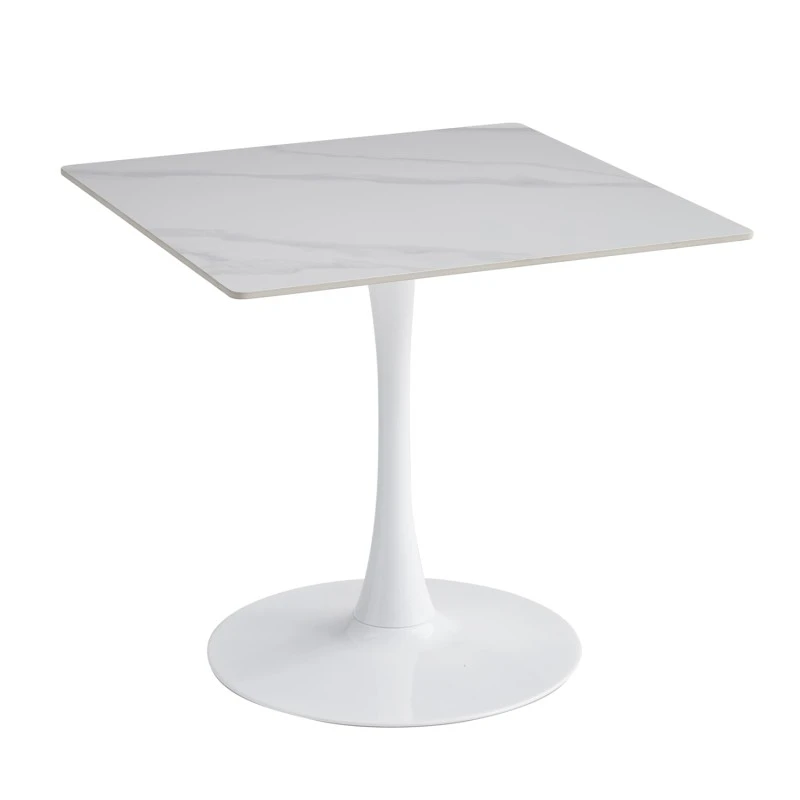 ΤΡΑΠΕΖΙ ΤΡΑΠΕΖΑΡΙΑΣ TETRAN HM18315.01 ΒΑΣΗ ΛΕΥΚΗ--SINTERED STONE SNOW WHITE 80x80x73Υεκ