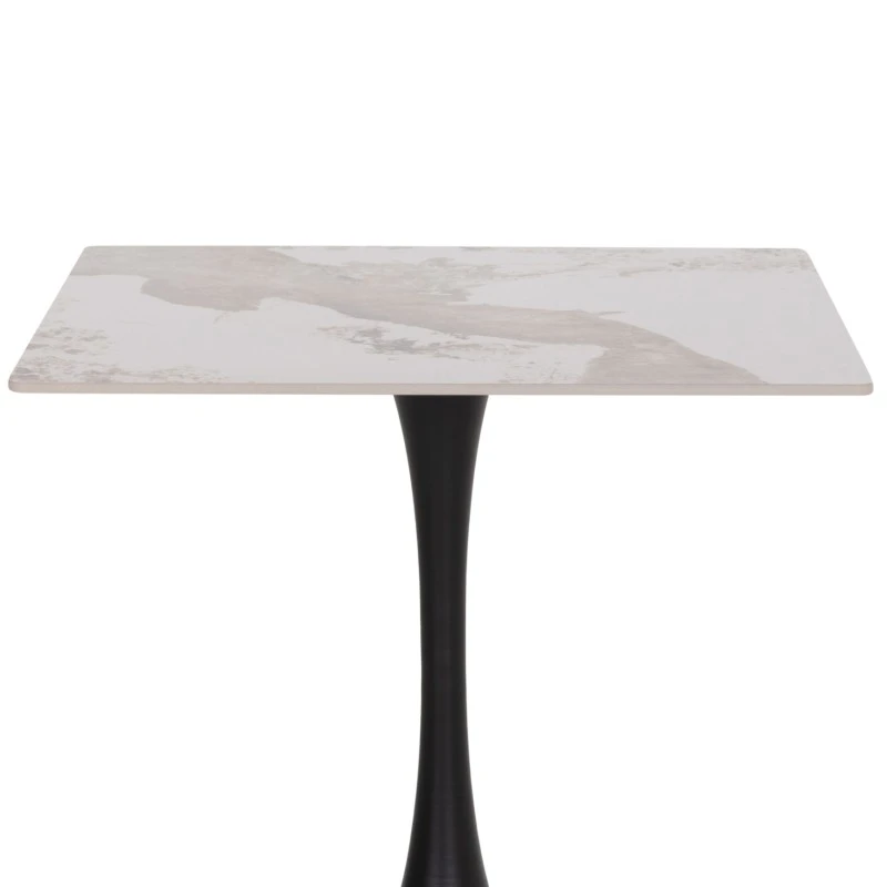ΤΡΑΠΕΖΙ ΤΡΑΠΕΖΑΡΙΑΣ TETRAN HM18315.02 ΒΑΣΗ ΜΑΥΡΗ--SINTERED STONE PANDORA 80x80x73Υεκ