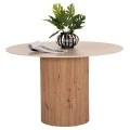 ΤΡΑΠΕΖΙ ΤΡΑΠΕZΑΡΙΑΣ TWIL HM18324 ΚΕΡΑΜΙΚΟ TOP ΟΨΗ ΤΡΑΒΕΡΤΙΝΑΣ-MDF ΒΑΣΗ Φ120x76Υεκ