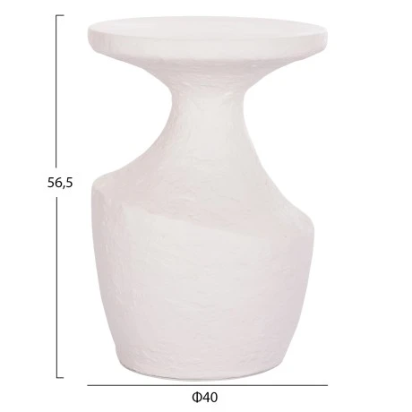 ΤΡΑΠΕΖΙ ΒΟΗΘΗΤΙΚΟ REBON HM18156.02L FIBER CEMENT ΣΕ ΛΕΥΚΟ--Φ40x56.5Υεκ.