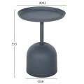 ΤΡΑΠΕΖΙ ΒΟΗΘΗΤΙΚΟ ΣΤΡΟΓΓΥΛΟ DELBEL HM4261.05 ΜΕΤΑΛΛΟ ΜΠΛΕ ΣΚΟΥΡΟ Φ39,5x53,5Υ εκ.