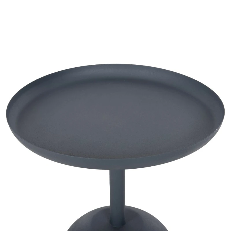 ΤΡΑΠΕΖΙ ΒΟΗΘΗΤΙΚΟ ΣΤΡΟΓΓΥΛΟ DELBEL HM4261.05 ΜΕΤΑΛΛΟ ΜΠΛΕ ΣΚΟΥΡΟ Φ39,5x53,5Υ εκ.