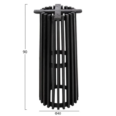 ΒΑΣΗ BAR STAND ΕΣΩΤ.ΧΩΡΟΥ ΜΕΣ.ΥΨΟΥΣ ΣΤΡΟΓΓΥΛΗ FRANTZ HM9857.12 MINDI ΞΥΛΟ ΣΕ ΜΑΥΡΟ Φ40x90Υεκ.