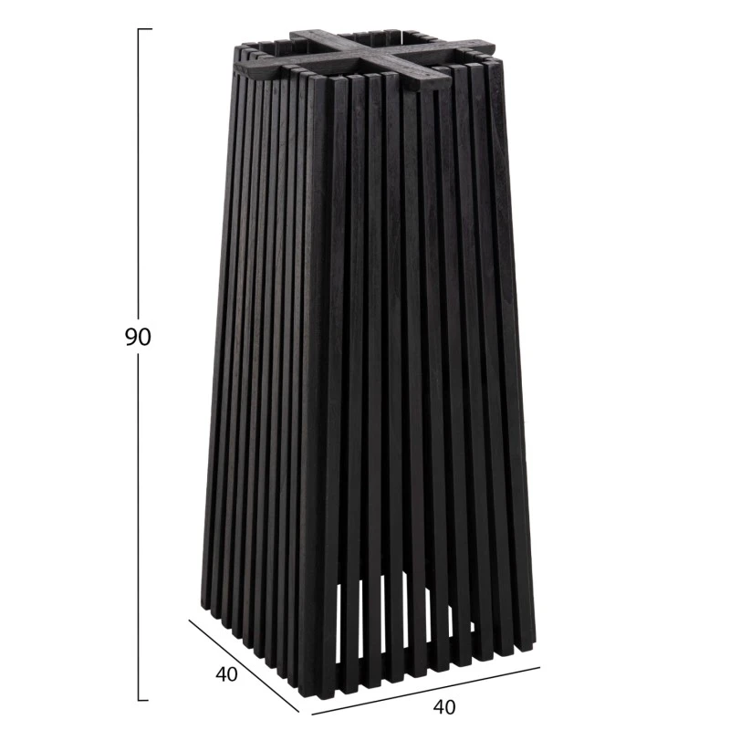 ΒΑΣΗ ΜΠΑΡ ΤΕΤΡΑΓΩΝΗ FRANTZ HM9858.12 ΞΥΛΟ MINDI-ΜΑΥΡΟ 40x40x90Yεκ