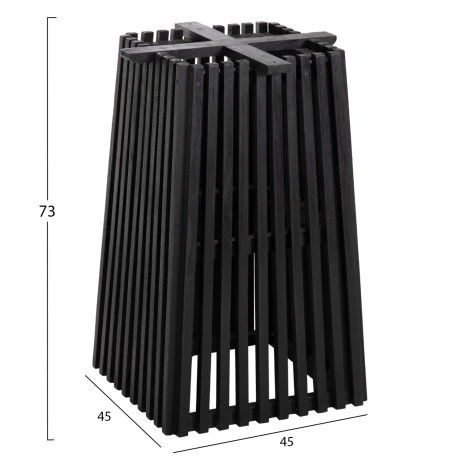 ΒΑΣΗ ΤΡΑΠΕΖΙΟΥ ΕΣΩΤ.ΧΩΡΟΥ ΤΕΤΡΑΓΩΝΗ FRANTZ HM9460.12 ΞΥΛΟ MINDI ΣΕ ΜΑΥΡΟ 45x45x73Y εκ.