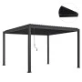 ΒΙΟΚΛΙΜΑΤΙΚΗ ΠΕΡΓΚΟΛΑ ΑΛΟΥΜΙΝΙΟΥ DOMECIL HM6612.01 ΜΕ ΜΕΤΑΛ. ΠΕΡΣΙΔΕΣ--300x400x240Υ-ΜΑΥΡΗ