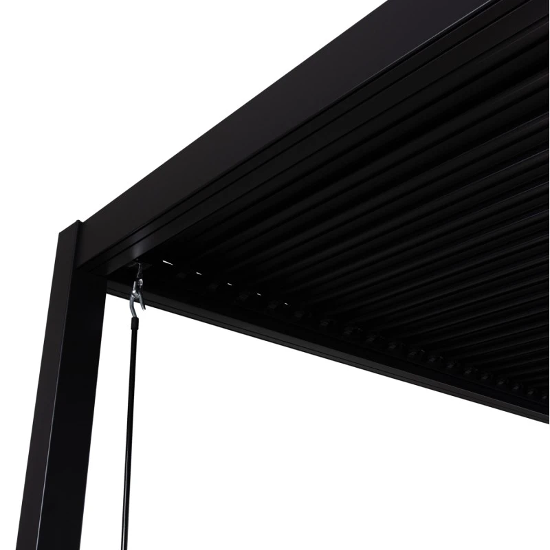 ΒΙΟΚΛΙΜΑΤΙΚΗ ΠΕΡΓΚΟΛΑ ΑΛΟΥΜΙΝΙΟΥ PREMIUM FRANIO HM6609.01 ΜΑΥΡΟ 300x300x240Υ