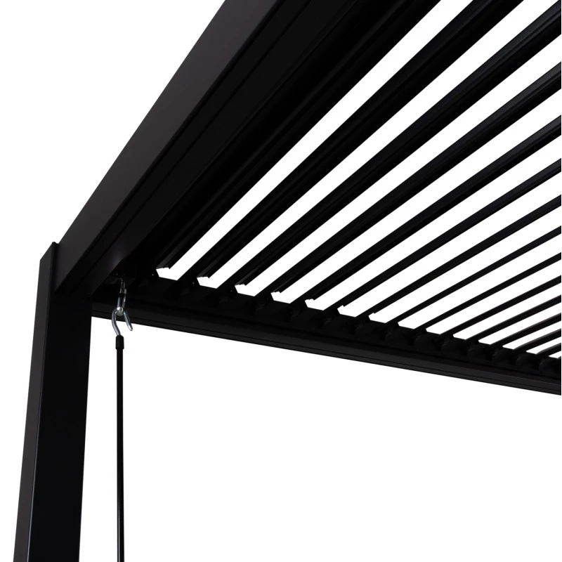 ΒΙΟΚΛΙΜΑΤΙΚΗ ΠΕΡΓΚΟΛΑ ΑΛΟΥΜΙΝΙΟΥ PREMIUM FRANIO HM6609.01 ΜΑΥΡΟ 300x300x240Υ